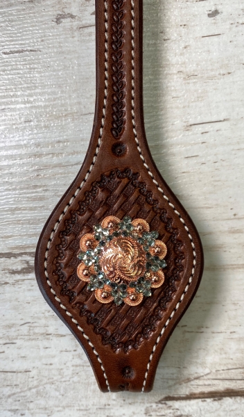 Glitzer Concho rosé gold grau